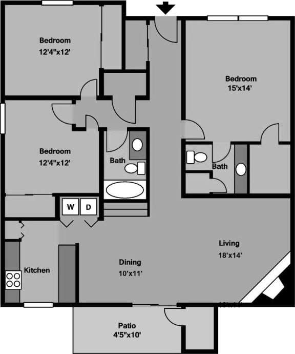 1, 2 & 3 Bedroom Apartments in Reno The Village at Iron Blossom